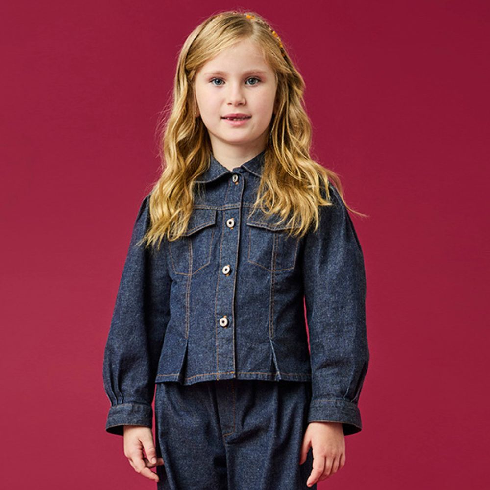 Jaqueta Infantil Menina Jeans Azul