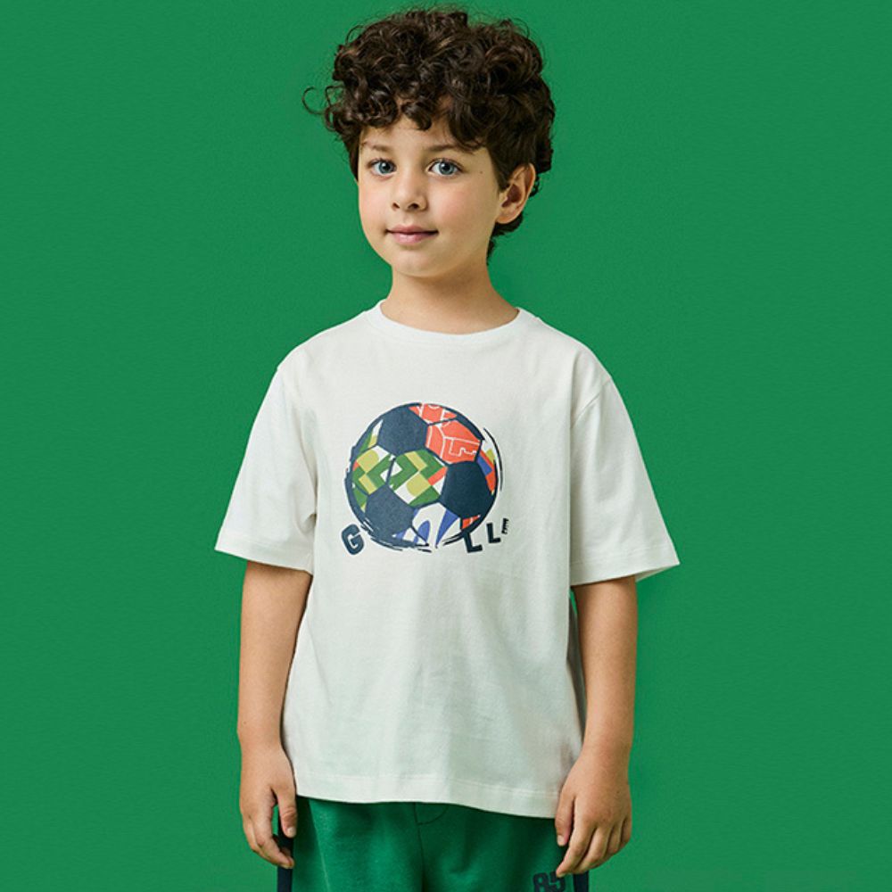 Camiseta Infantil Menino Gol Off-White
