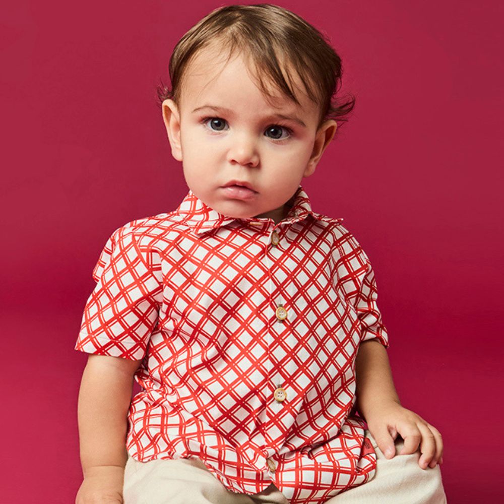 Camisa Bebê Menino Gol Vermelho