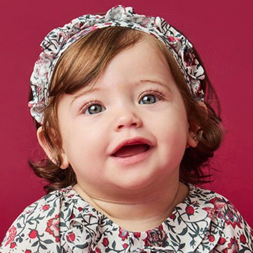 Faixa Bebê Menina Jardim Off-White