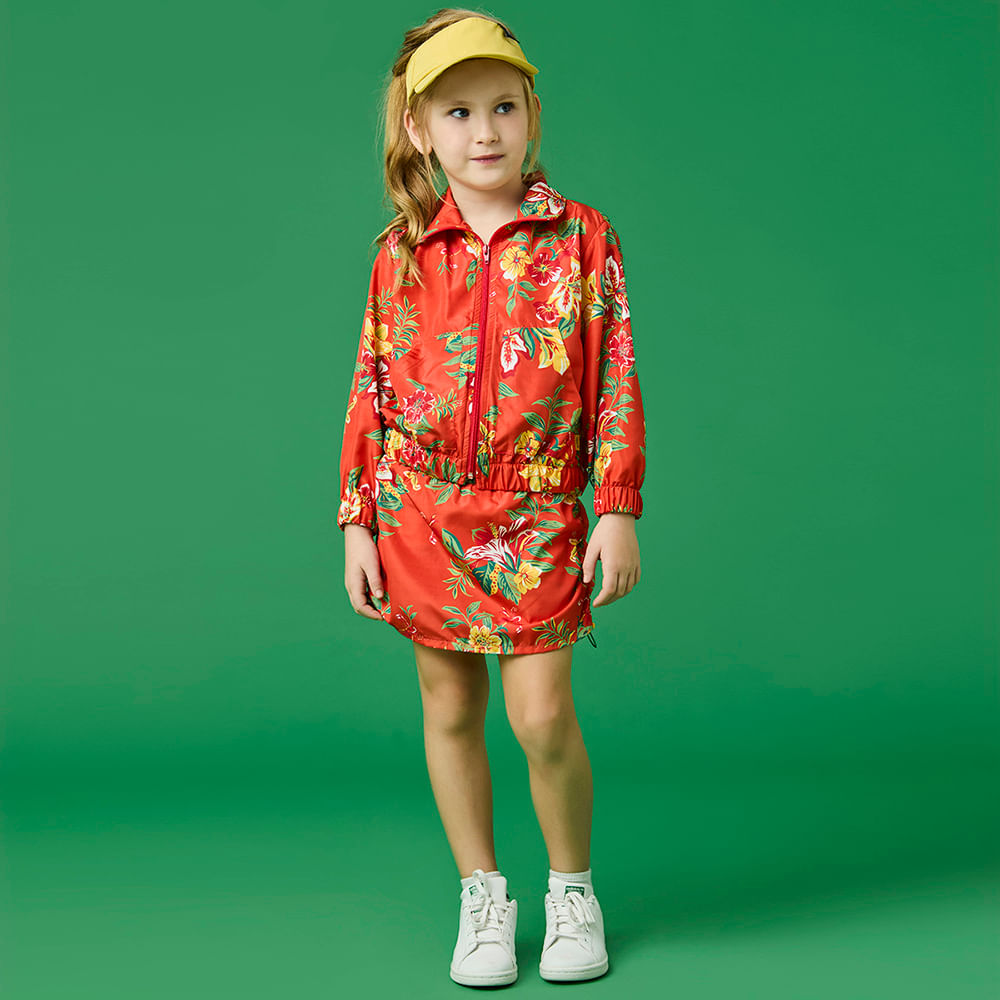 Saia Infantil Menina Vitória Vermelha