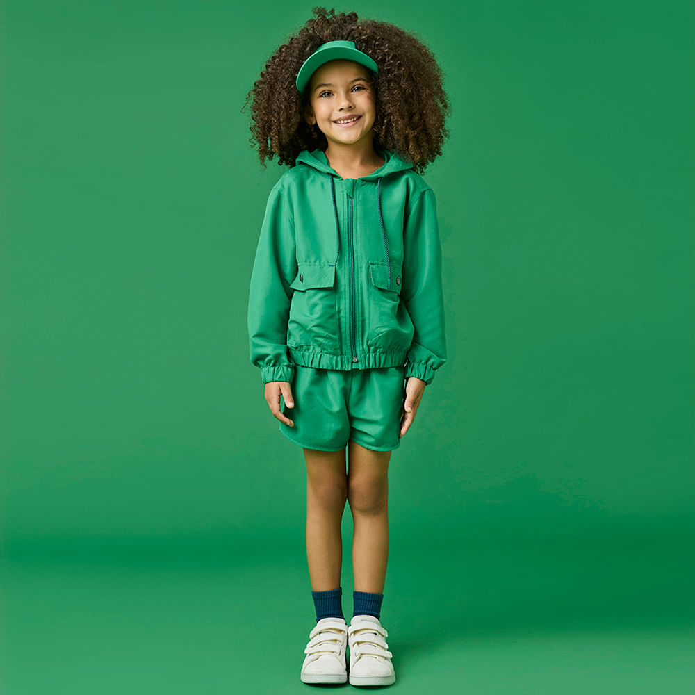Short Infantil Menina Play Verde
