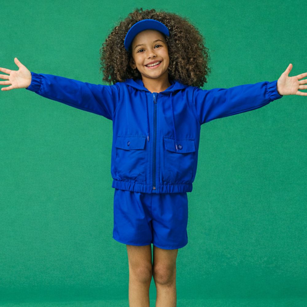 Jaqueta Infantil Menina Sungreen Azul