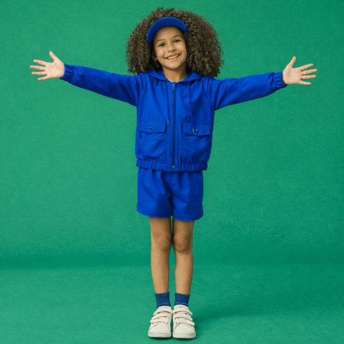 Short Infantil Menina Play Azul