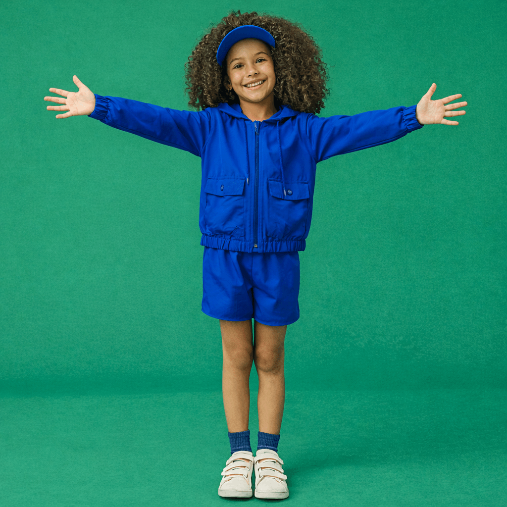 Short Infantil Menina Play Azul