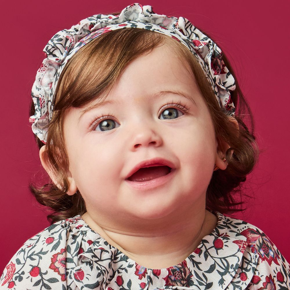 Faixa Bebê Menina Jardim Off-White