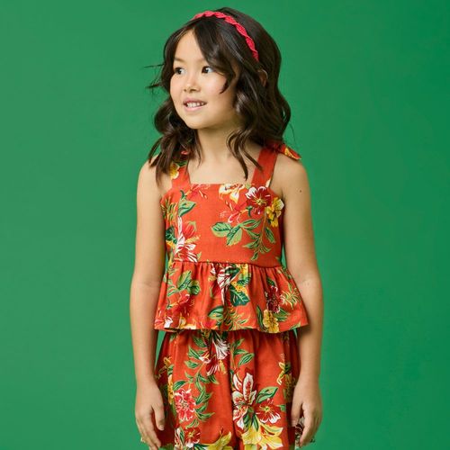 Blusa Infantil Menina Vitória Vermelha