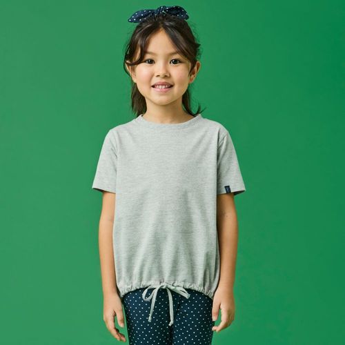 Camiseta Infantil Menina Movimento Cinza
