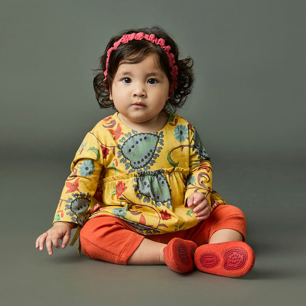 Vestido Bebê Menina Moana ML Amarelo