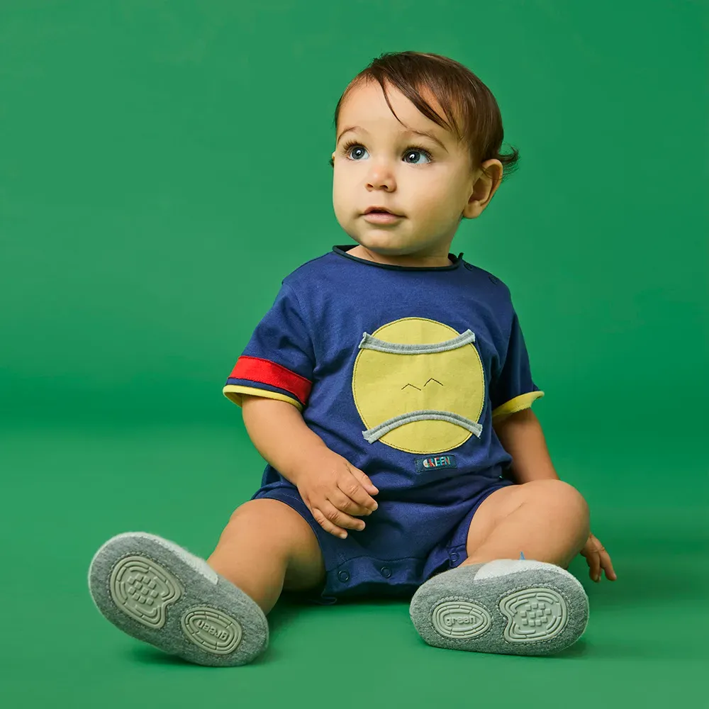 Macacão Bebê Menino Bola de Tênis Azul