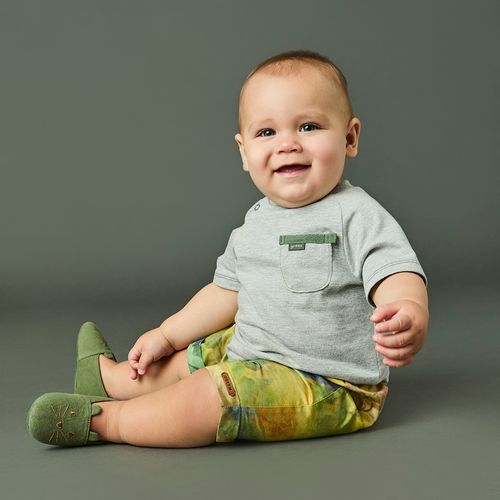 Conjunto Bebê Menino Paisagem Cinza