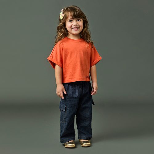 Calça Toddler Menina Jeans Azul