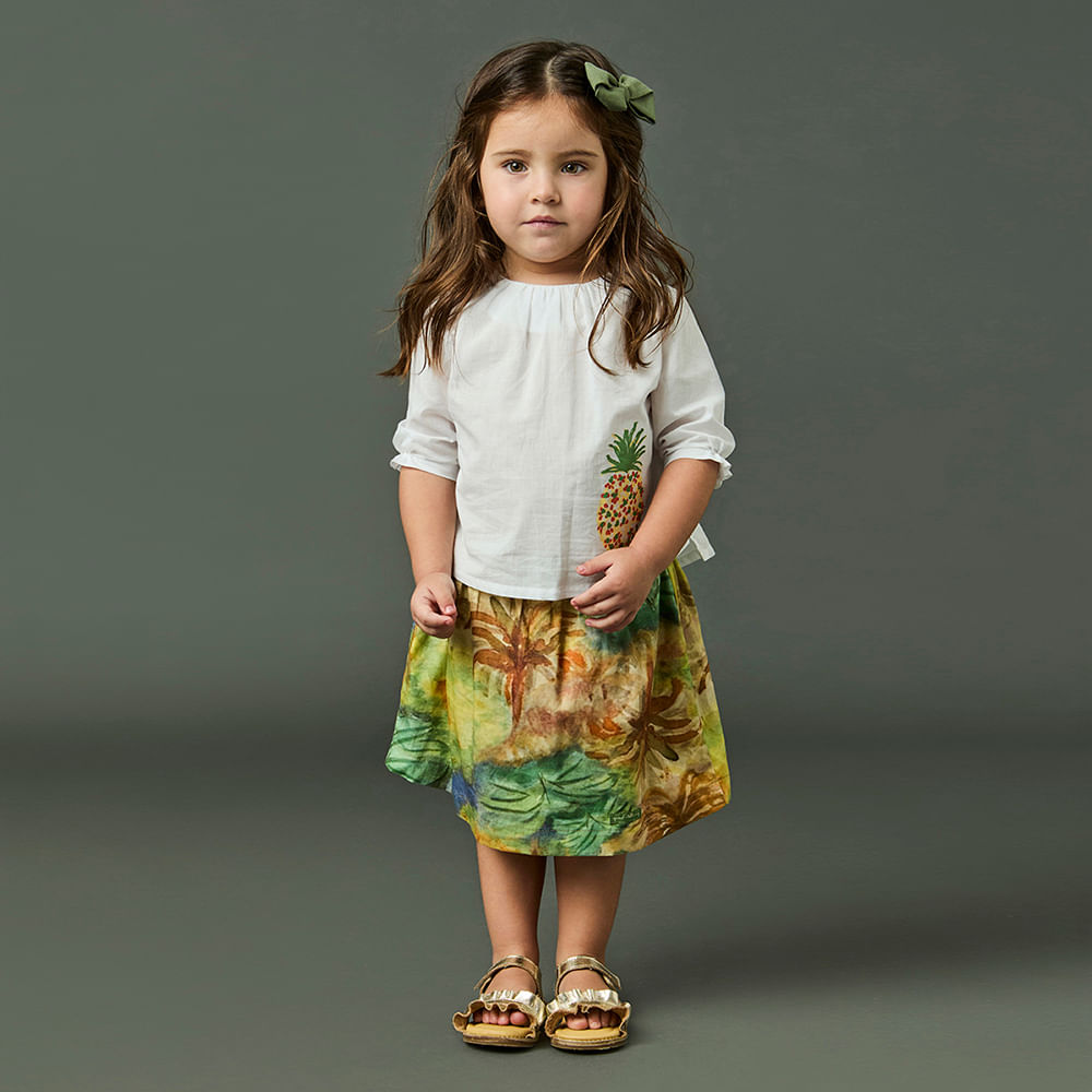 Conjunto Toddler Menina Paisagem Verde