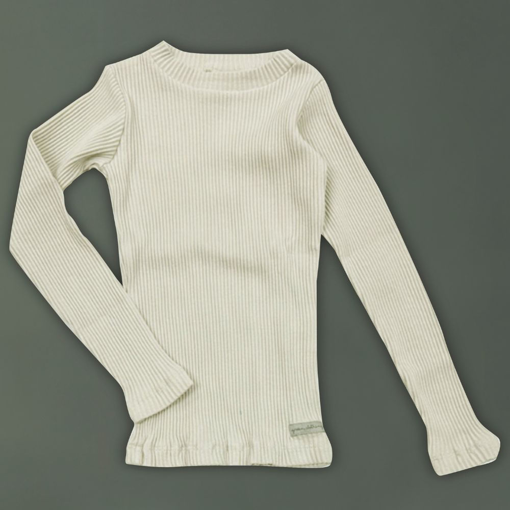 Blusa Toddler Menina Plissado Careca ML Cru