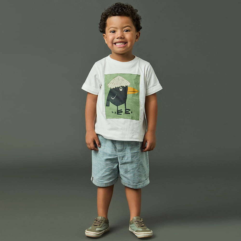 Conjunto Toddler Menino Natureza Off-White