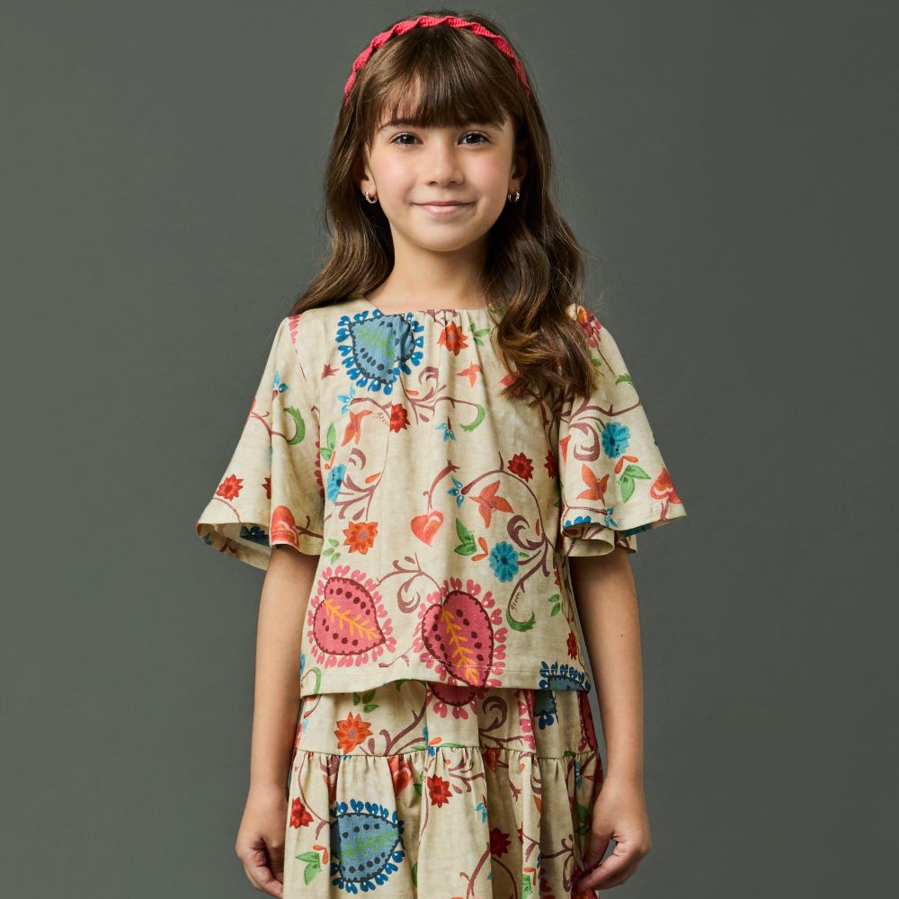 Blusa Infantil Menina Moana Areia