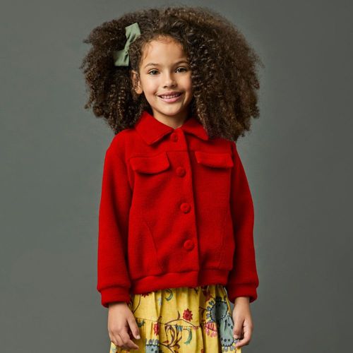Casaco Soft Infantil Menina Ferrugem