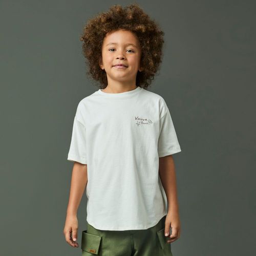 Camiseta Infantil Menino Vaiava Beach Off-White