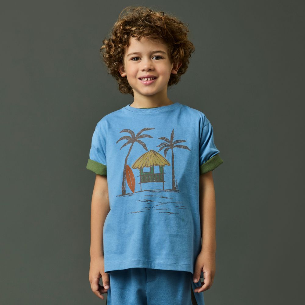 Camiseta Infantil Menino Bangalo Azul