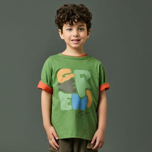 Camiseta Infantil Menino Tranquilidade Verde