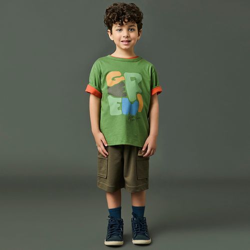 Bermuda Infantil Menino Maxi Bolso Verde