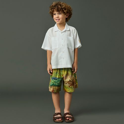 Bermuda Infantil Menino Paisagem Verde