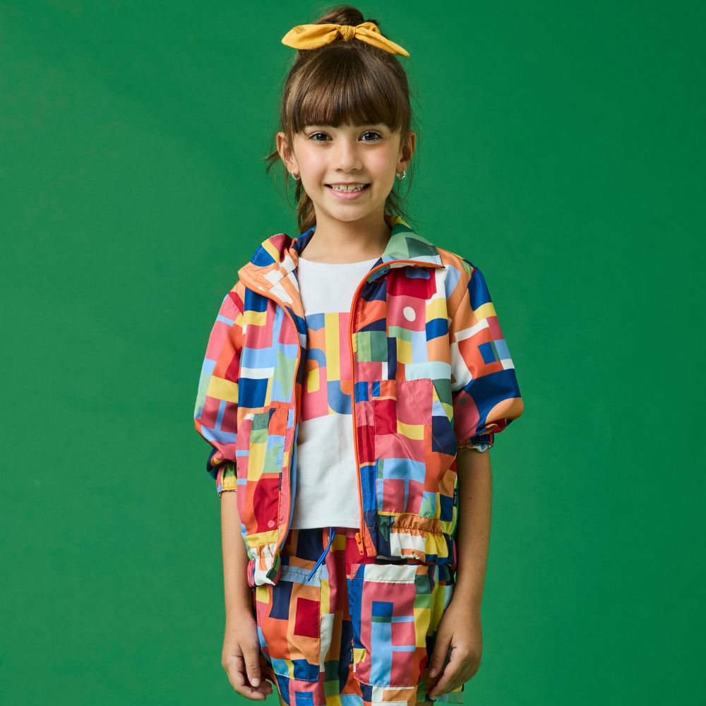 Jaqueta Infantil Menina Estelar Multicolorida