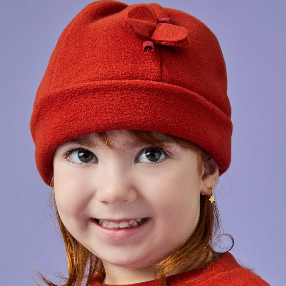 Chapéu Infantl Bebê Borboleta Vermelho