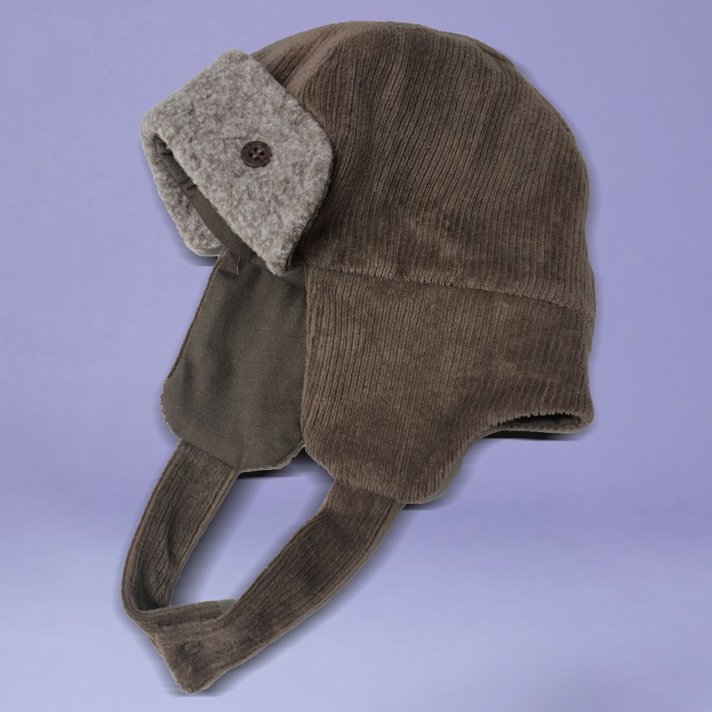 Chapéu Bebê Menino Aviador Marrom