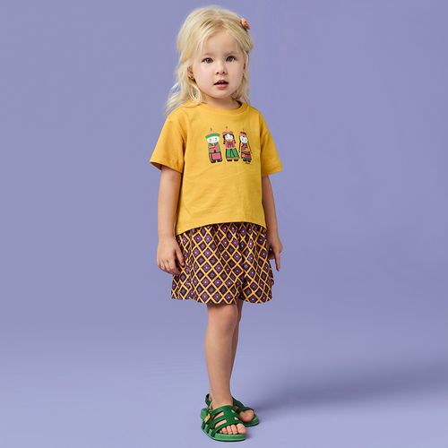 Conjunto Toddler Menina Gobi Amarelo