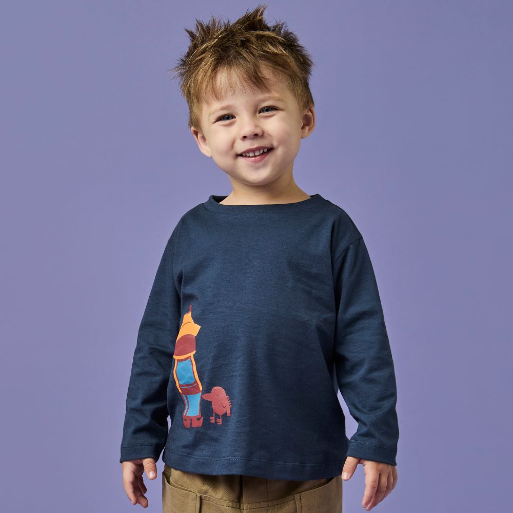 Camiseta Toddler Menino Mascote ML Azul