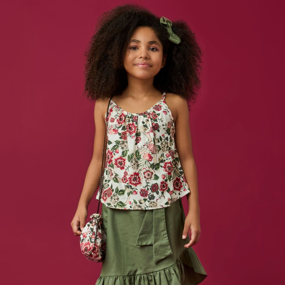 Blusa Infantil Menina Natureza Off-White