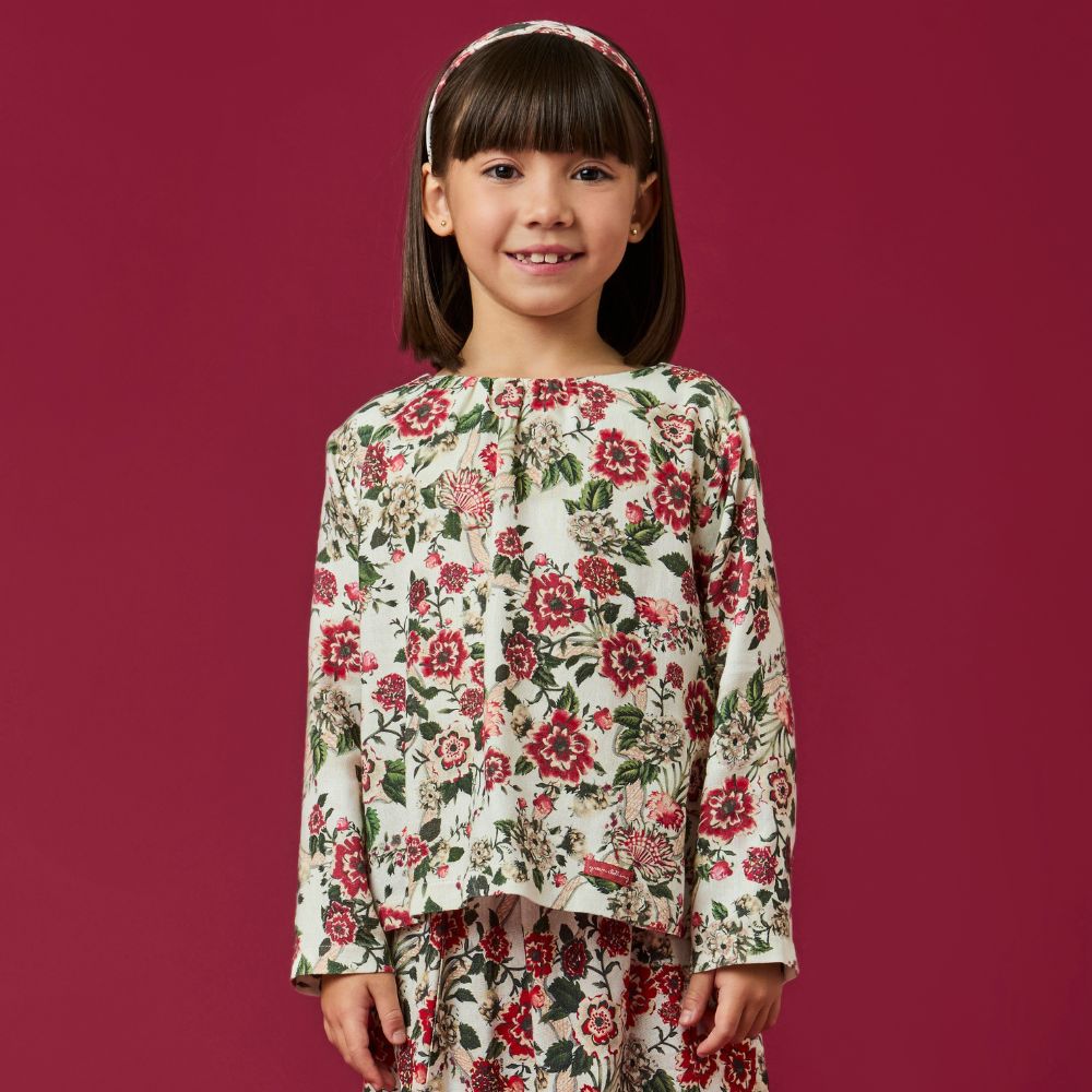 Blusa Infantil Menina Natureza ML Off-White