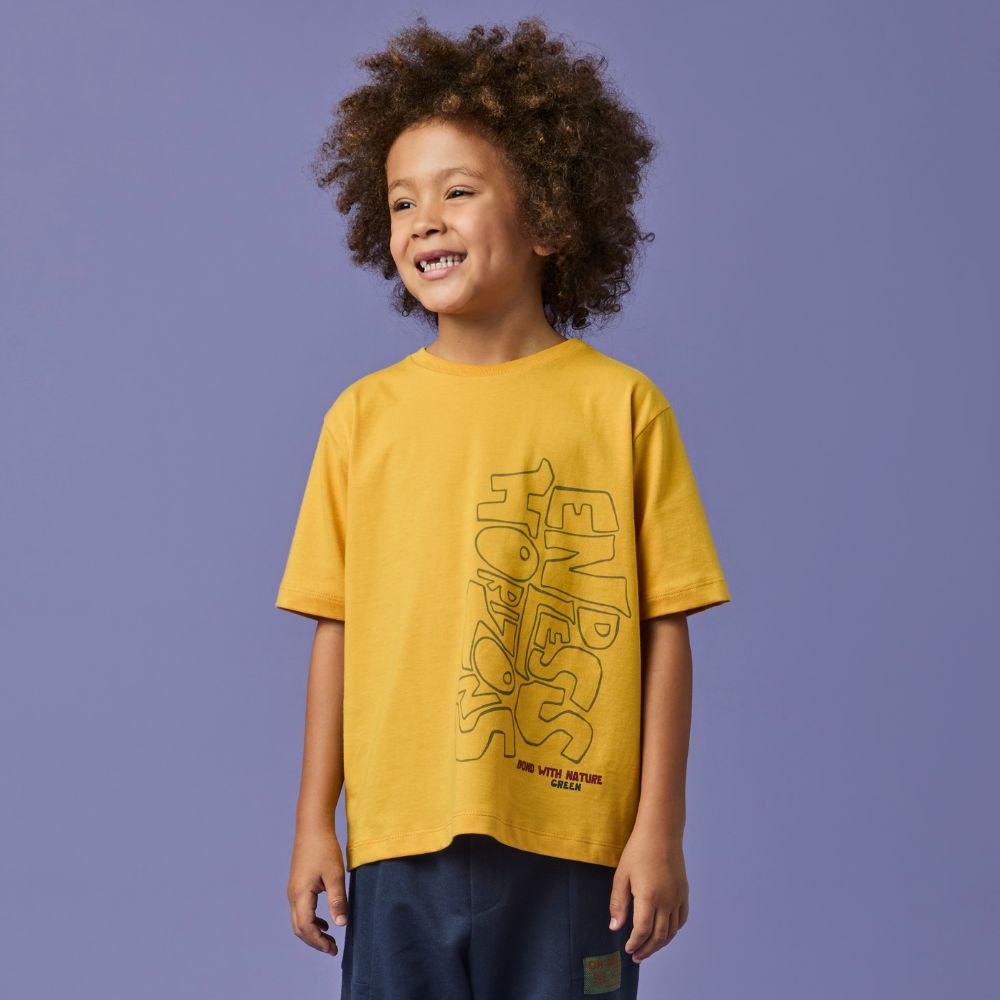 Camiseta Infantil Menino Endless Horizons Amarela