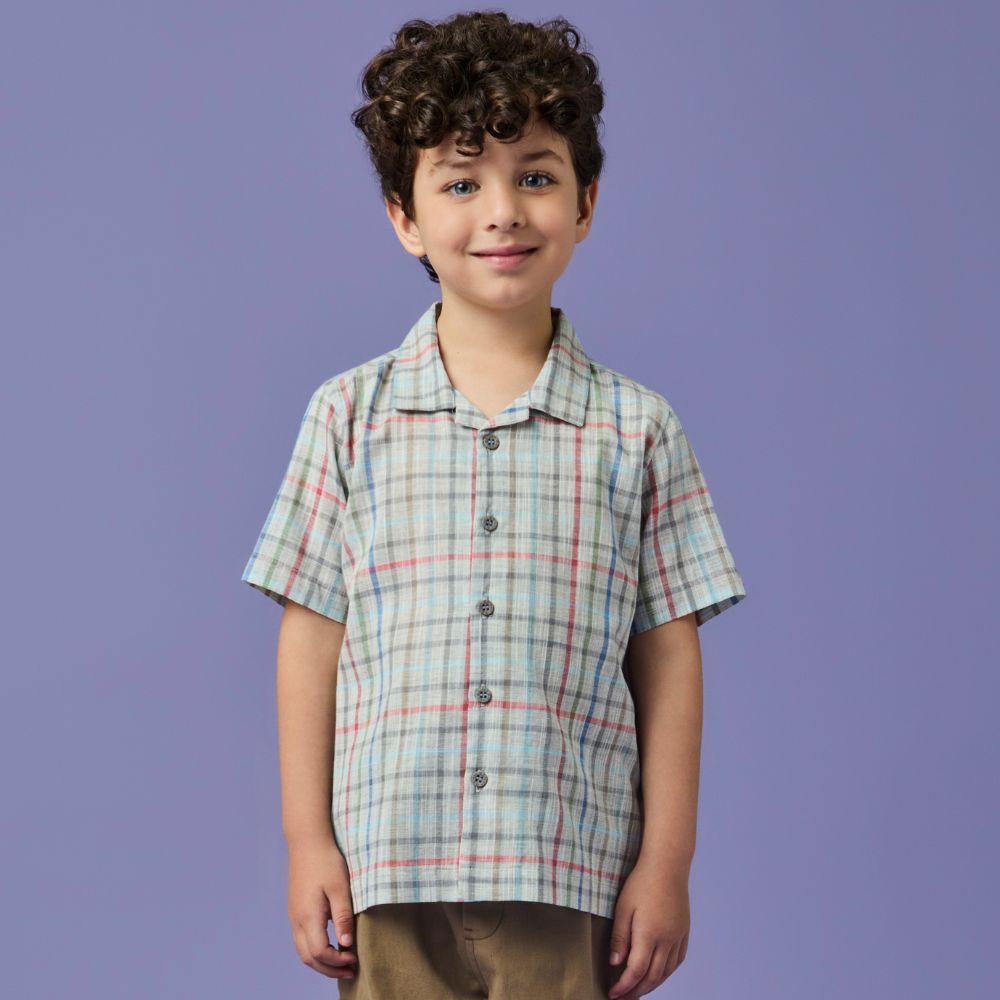 Camisa Infantil Menino Xadrez Festa Sortido