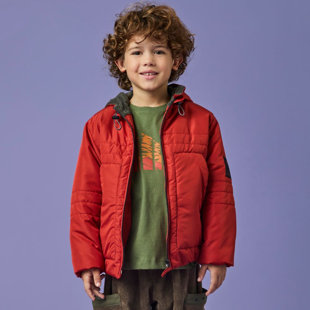 Jaqueta Infantil Menino Matelasse Ferrugem