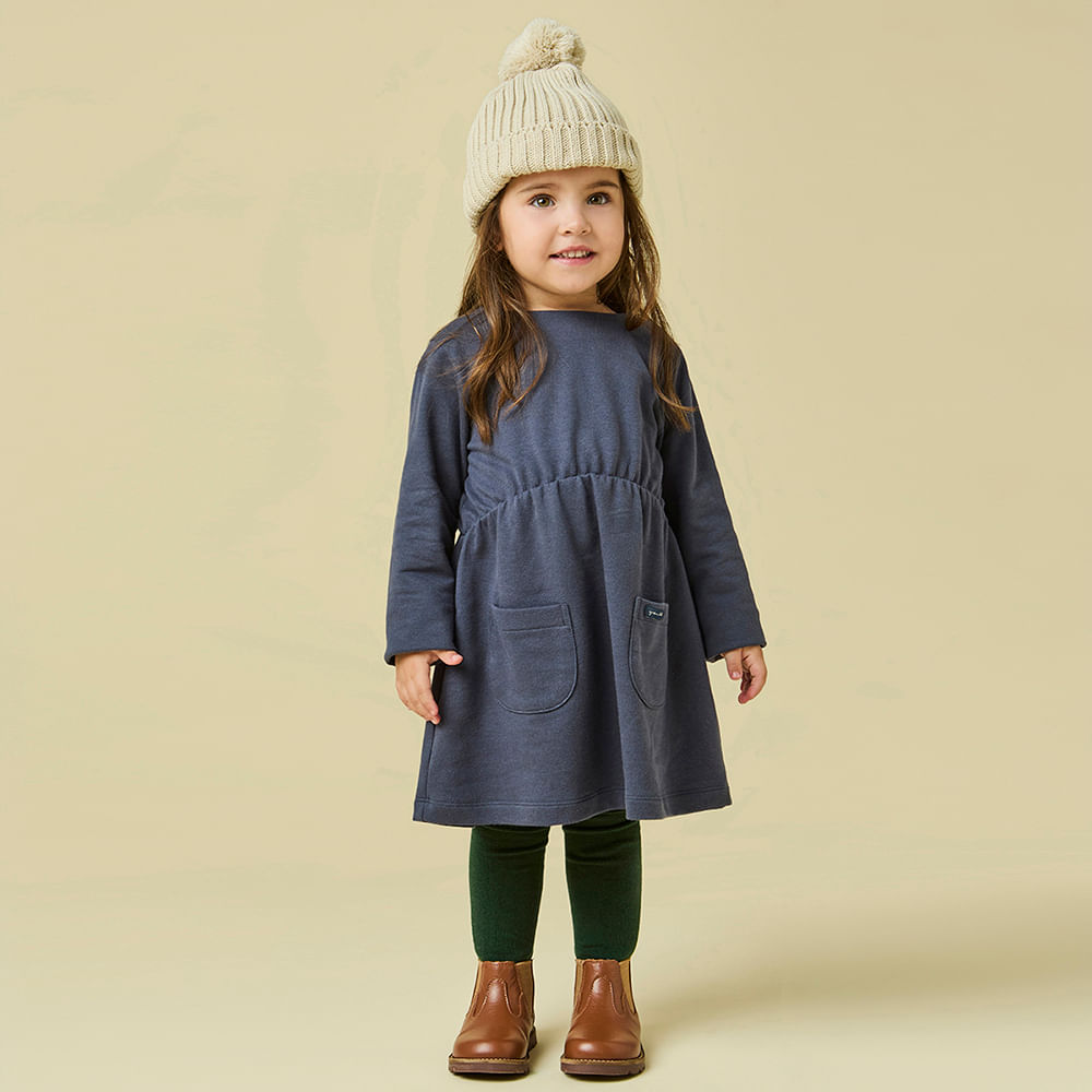 Vestido Toddler Menina Liv ML Azul