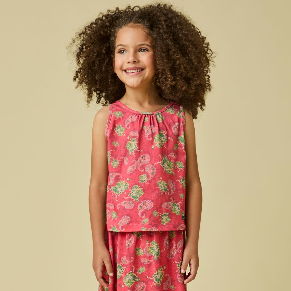 Blusa Infantil Menina Aurora Vermelha