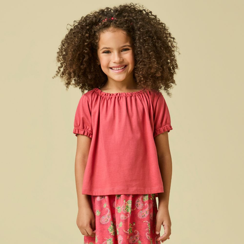 Blusa Infantil Menina Boreal Vermelha