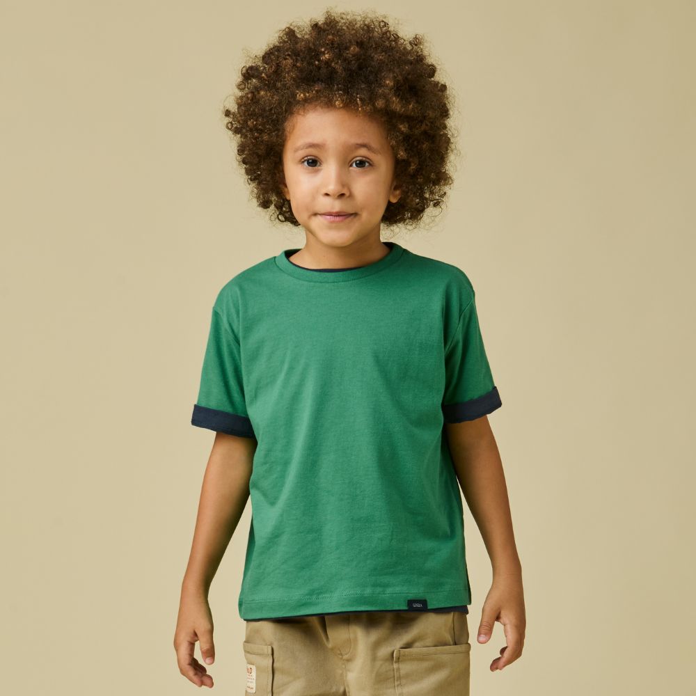 Camiseta Infantil Menino Trovão Verde