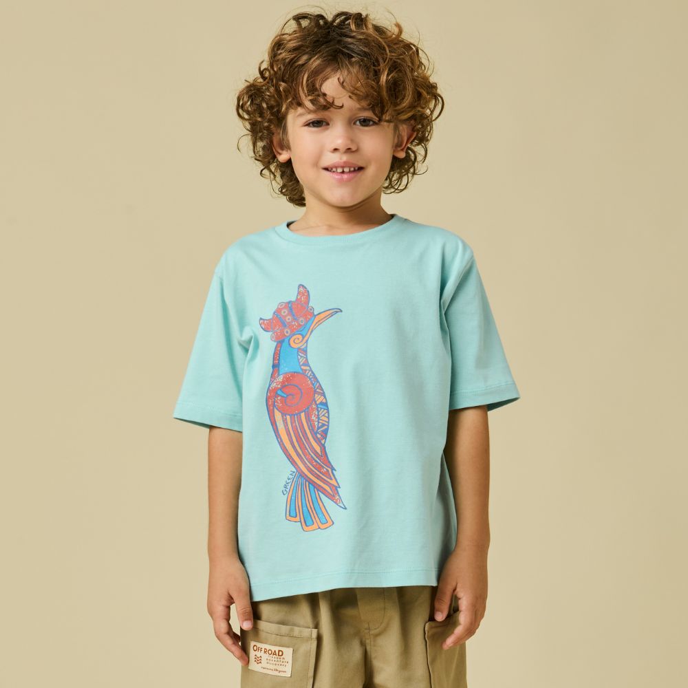 Camiseta Infantil Menino Pássaro do Norte Azul