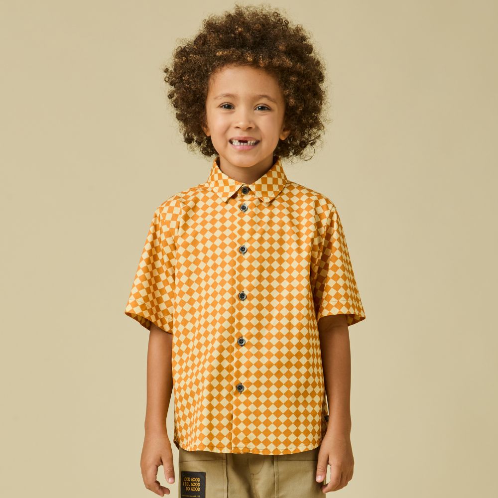 Camisa Infantil Menino Odin Amarela