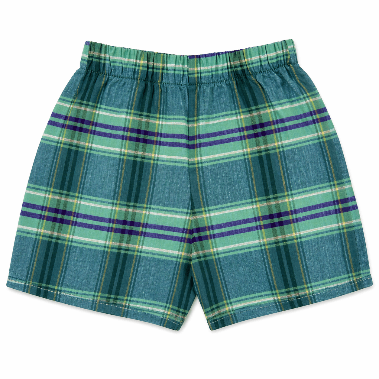 Shorts Toddler Menina Xadrez Sonho Verde