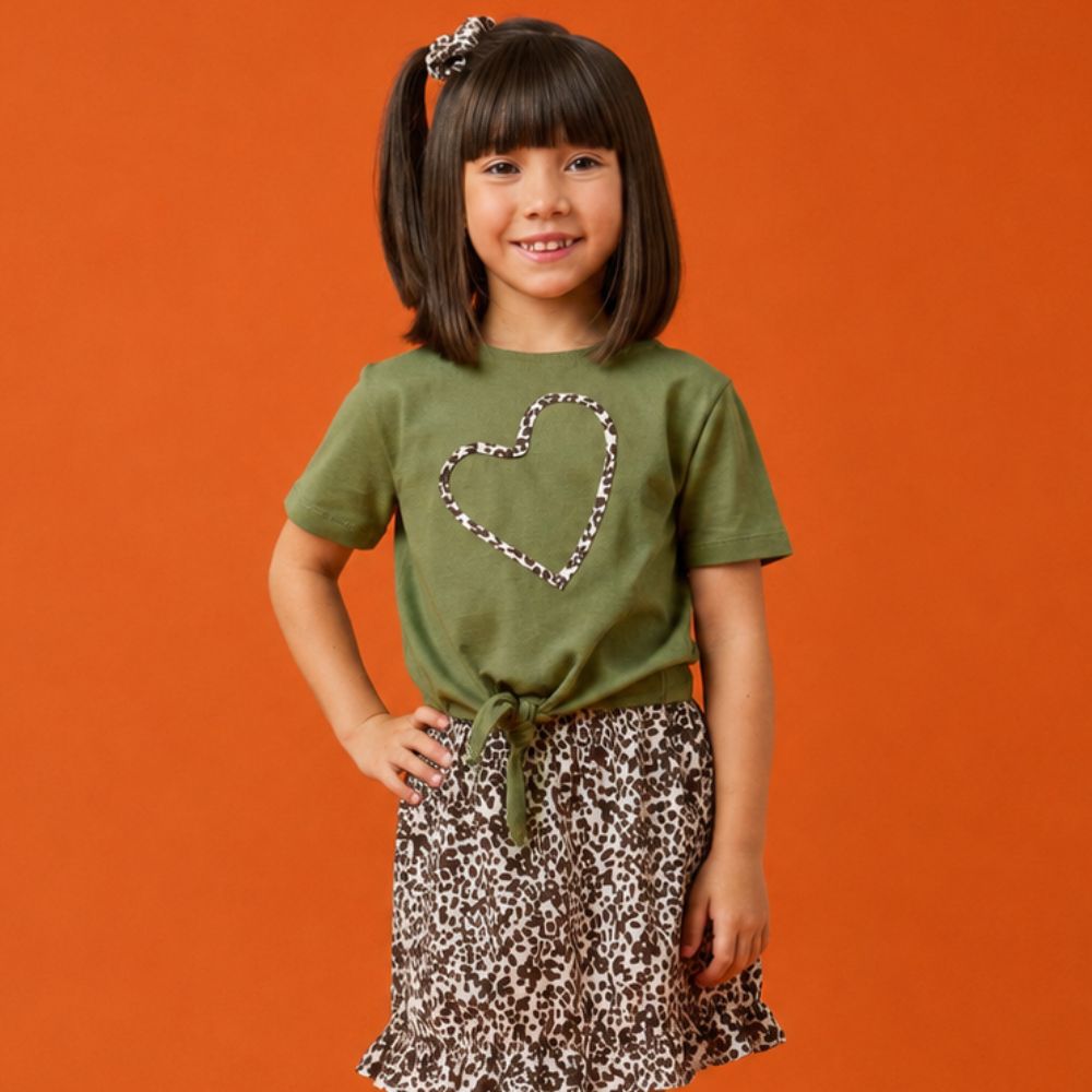 Camiseta Infantil Menina Namibia Verde