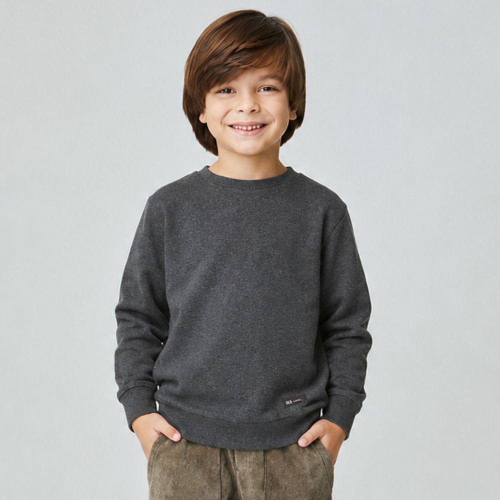 Blusão Infantil Menino Mescla Cinza