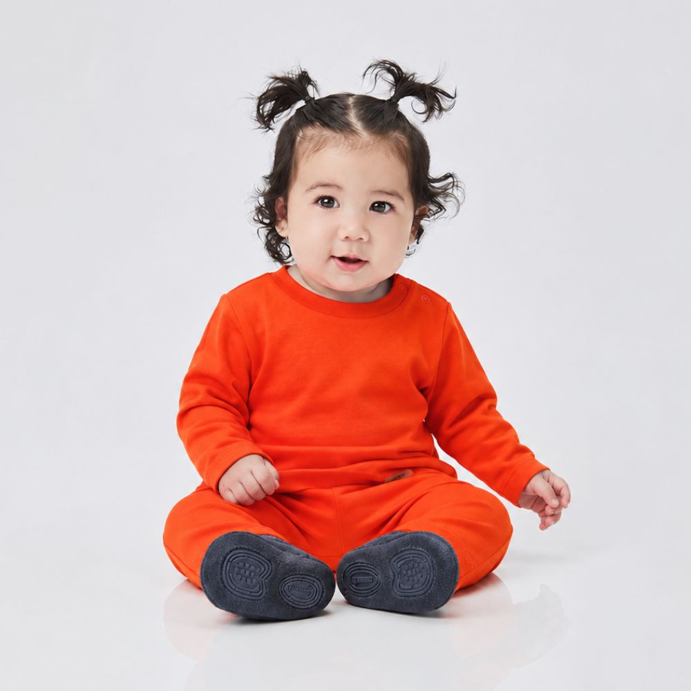 Conjunto Bebê Unissex Moletinho ML Laranja