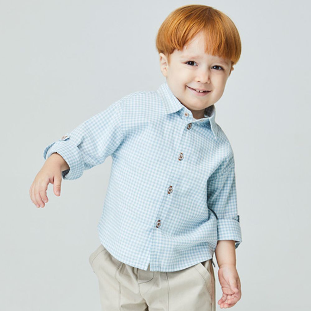 Camisa Toddler Menino Nuvem ML Azul