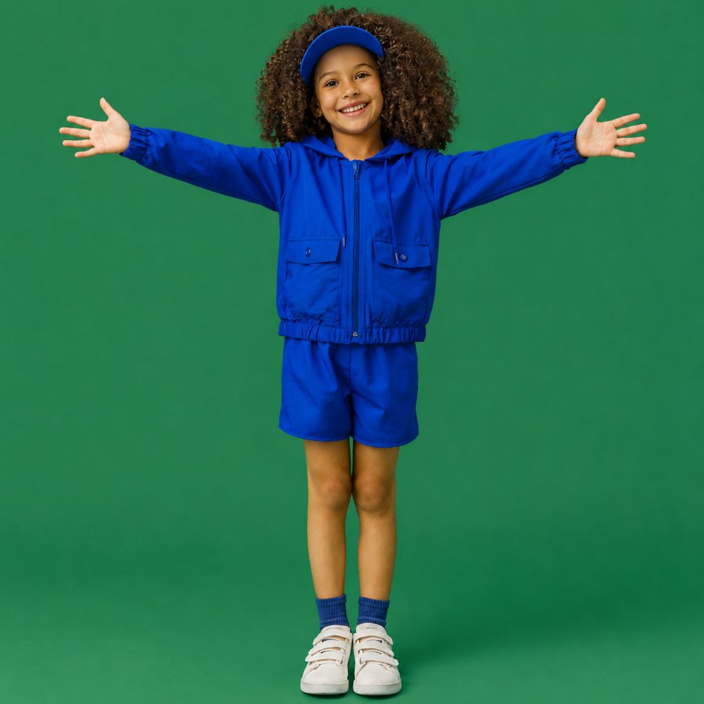 Short Infantil Menina Play Azul