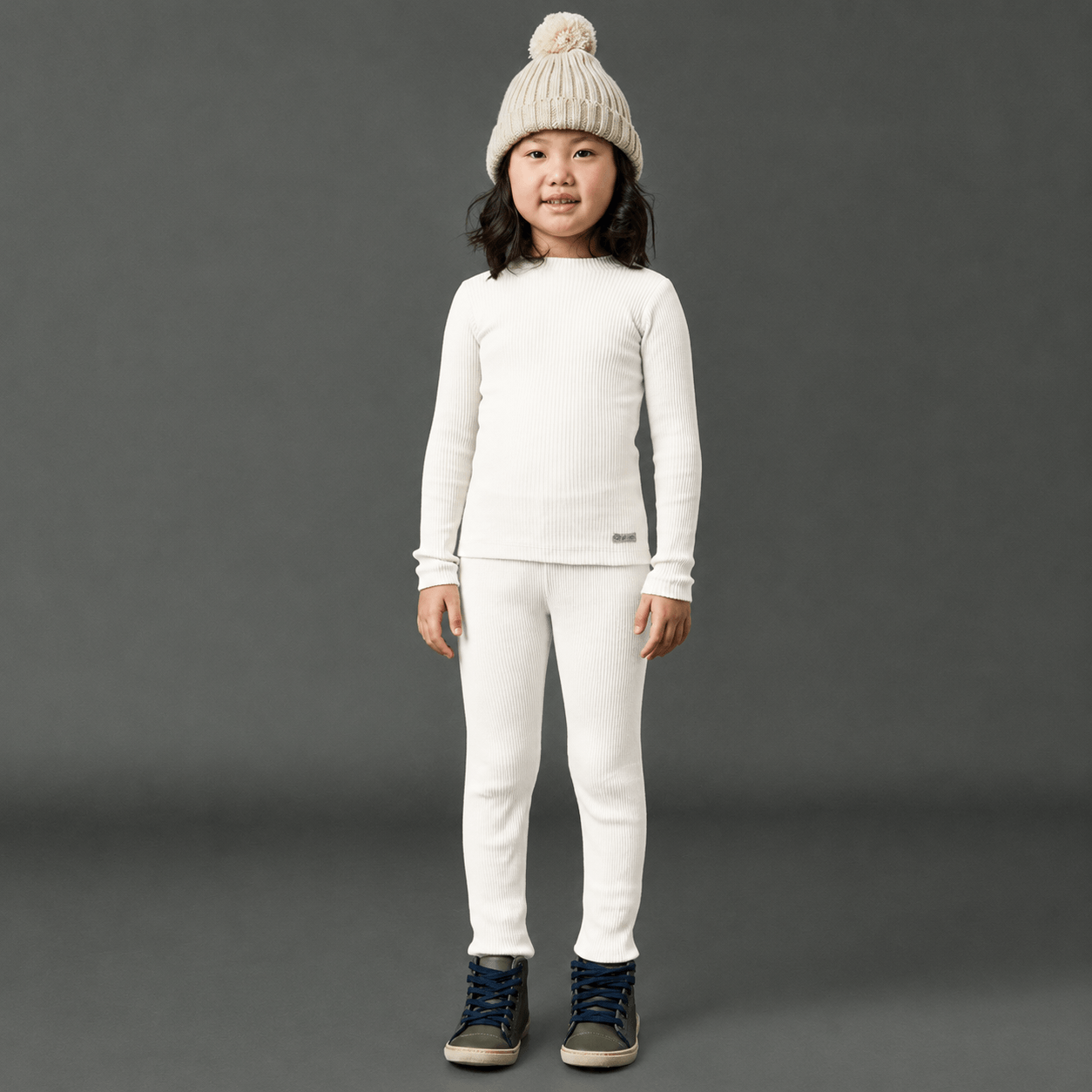 Calça Infantil Unissex Plissada Off-White