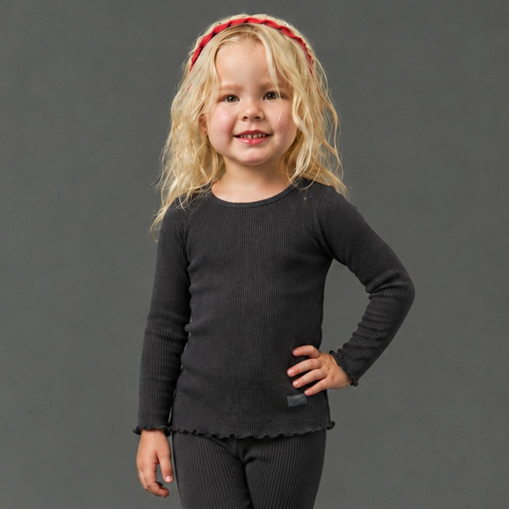 Blusa Toddler Unissex Plissada Careca ML Chumbo